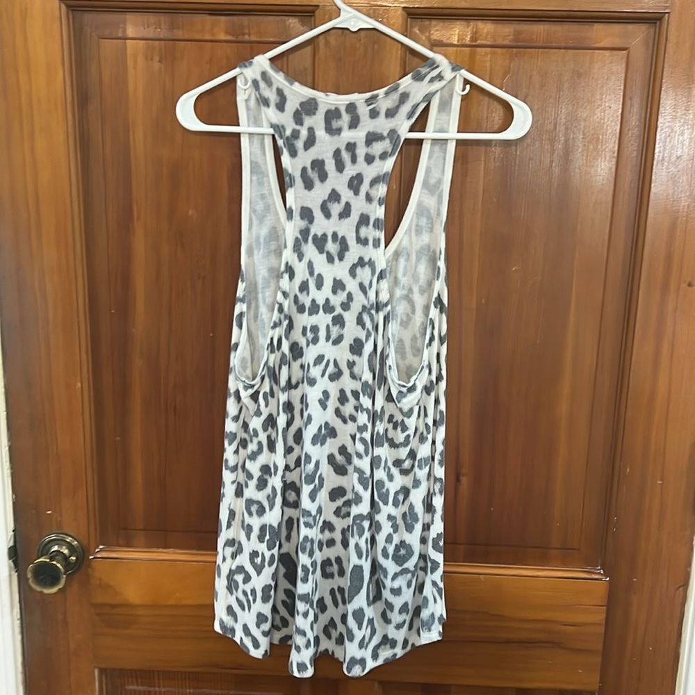 Beige and Gray Animal Print by Phil Love Tank Size Medium - Picture 6 of 7